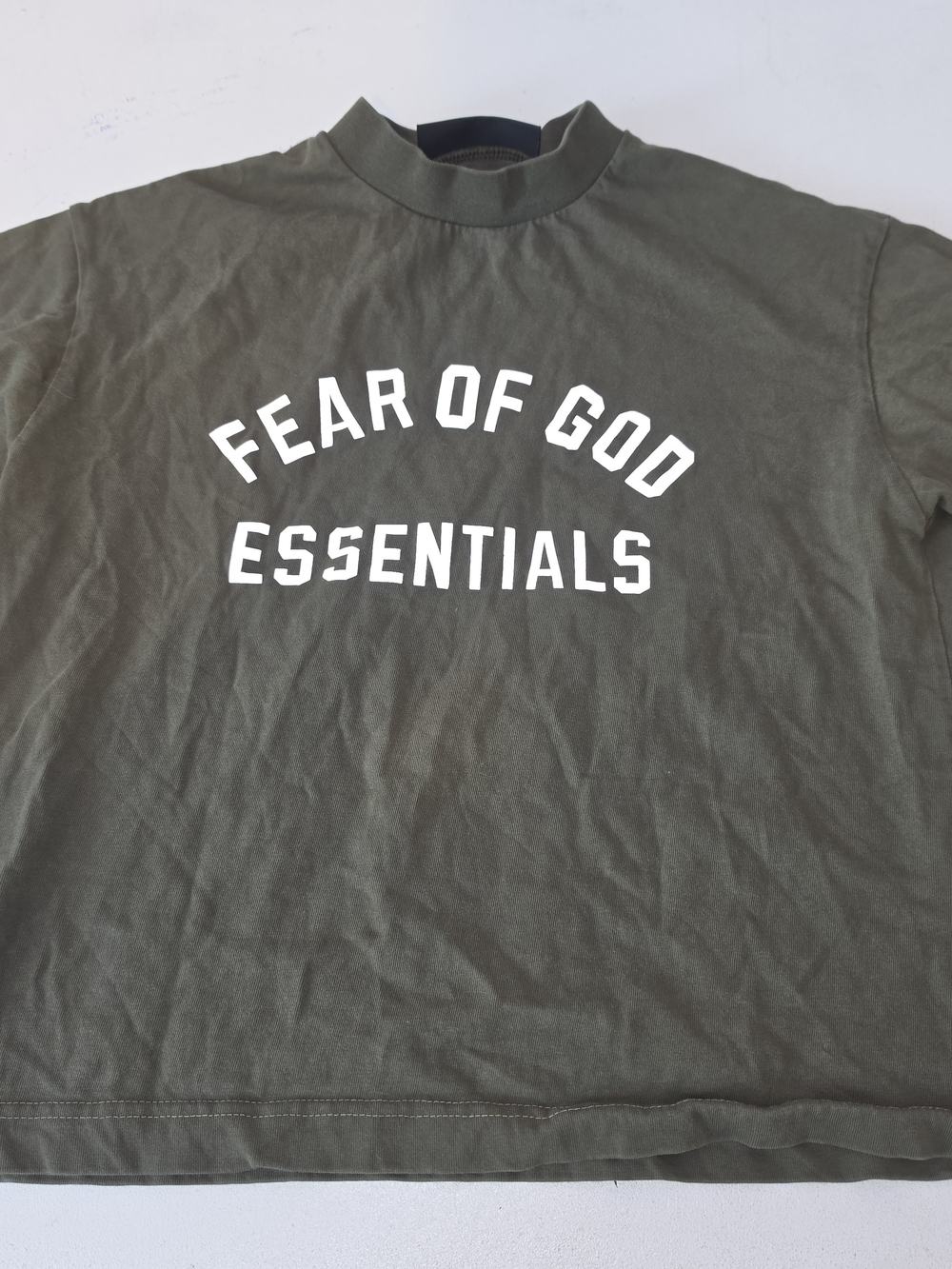 Fear of God Kids Olive Green Essentials Tee